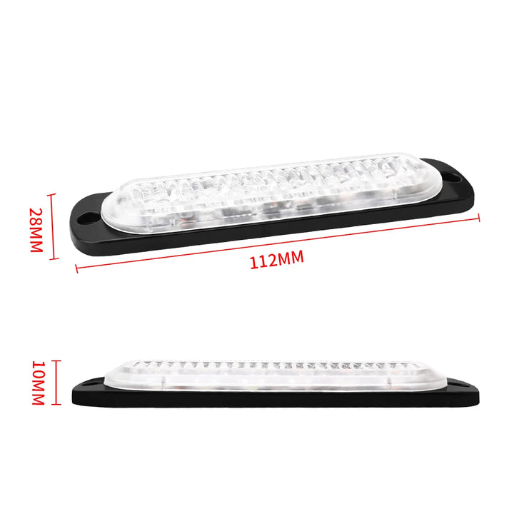 6-LED Grille Strobe Warning Light – Emergency Flash Car & Truck 12/24V