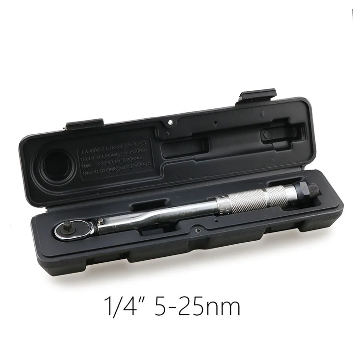 Click Torque Wrench Set 1/4-1/2 Drive – 5-110 Nm Square Drive with Storage Box