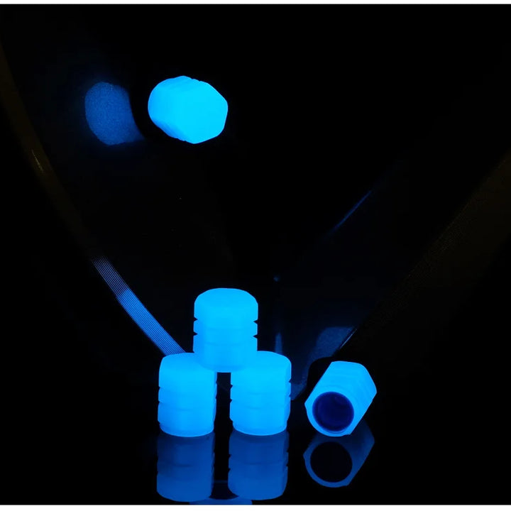 GlowRide™ Luminous Tire Valve Caps – Night Glowing Wheel Decor