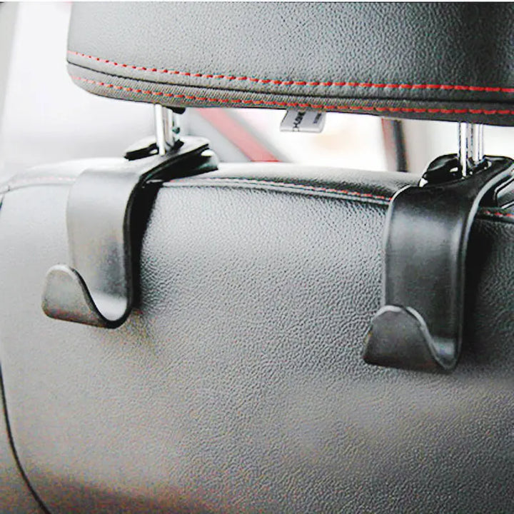 Car Seat Back Hooks 4-Pack – Purse & Bag Hanger Organizer Universal Fit