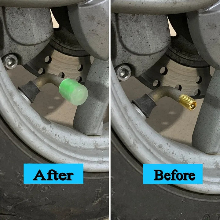 GlowRide™ Luminous Tire Valve Caps – Night Glowing Wheel Decor