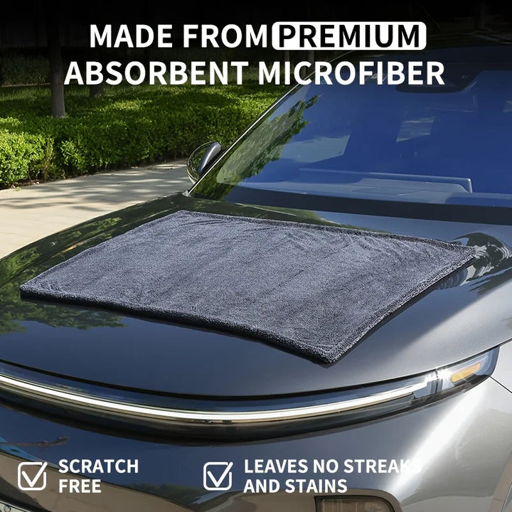 1400GSM XXL Microfiber Car Drying Towel – Twisted Loop Double-Sided Streak-Free