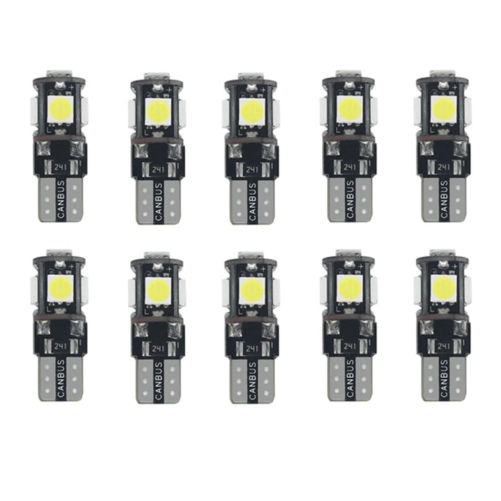 T10 W5W 194 CANBUS LED 10-Pack – 5-Chip 5050 SMD License Plate & Reading Light