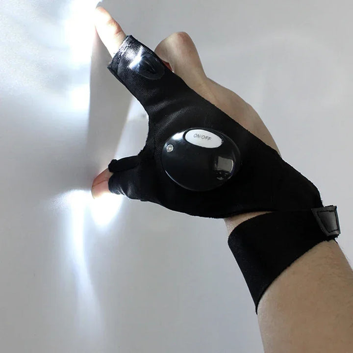 LumiGrip LED Fingerless Gloves