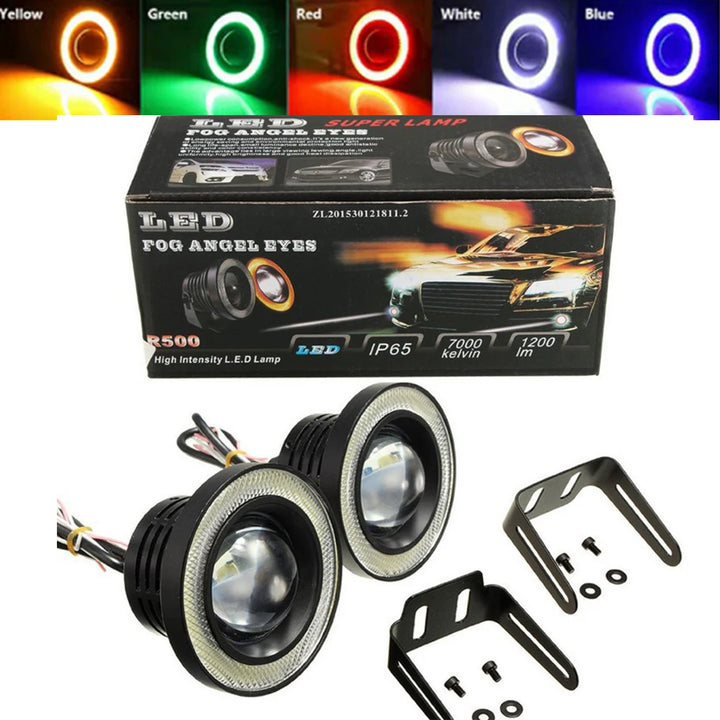 COB LED Angel Eyes DRL – Waterproof Daytime Running & Flowing Turn Signal 12V