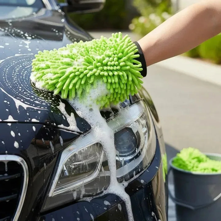 Microfiber Car Wash Mitt – High-Absorbent Scratch-Free Detailing Glove Auto &