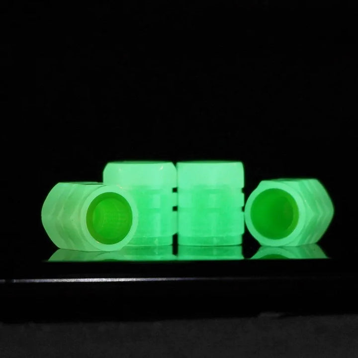 GlowRide™ Luminous Tire Valve Caps – Night Glowing Wheel Decor